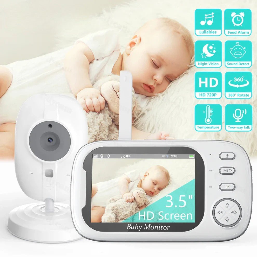 Moniteur vidéo bébé Cdycam avec écran HD 3,5 pouces et vision nocturne