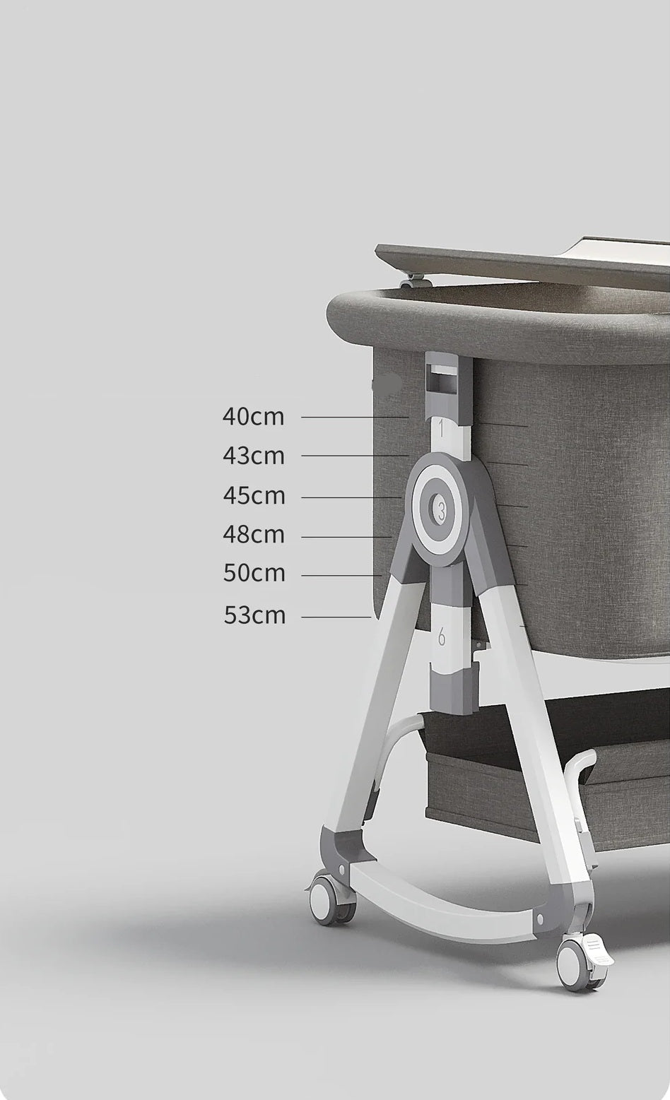 Berceau Portable et Pliable 3 en 1 pour Bébé avec Moustiquaire et Roues Rotatives