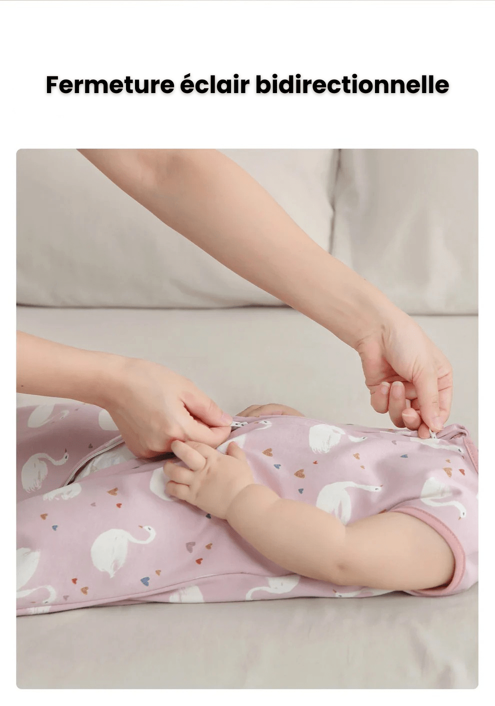 Fermeture sac à coucher enfant