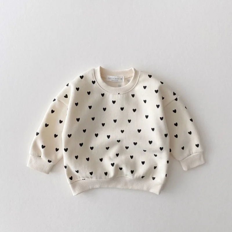 Tenue bébé 3-6 mois hoodie imprimé cœu