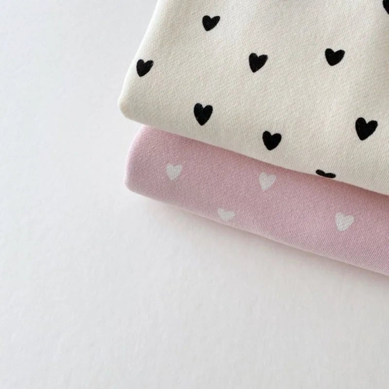 Cadeau naissance ensemble bébé coton imprimé cœur