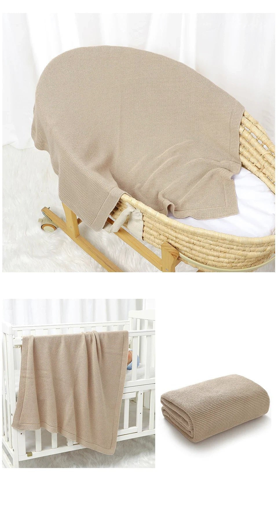 couverture Bébé 4 Saisons en Coton – Douce, Respirante & Multifonction