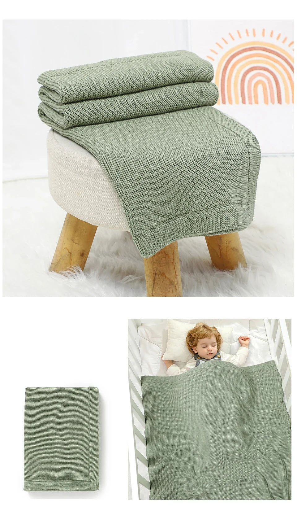 couverture Bébé 4 Saisons en Coton – Douce, Respirante & Multifonction
