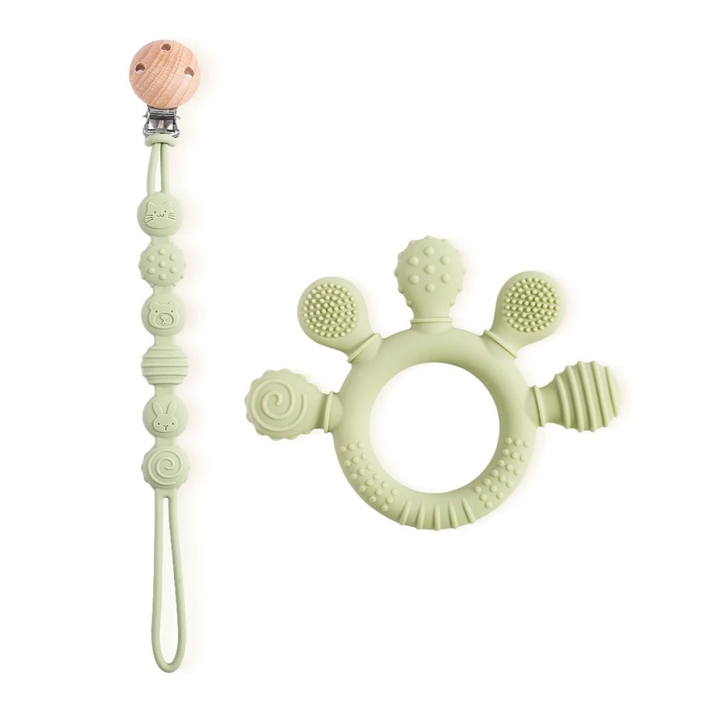 Anneau de Dentition en Silicone pour Bébé | Jouet Sensoriel Apaisant - Sans BPA - Baby Daisy