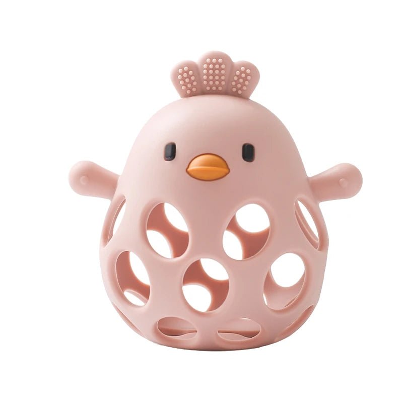 Anneau de Dentition Silicone pour Bébé rose