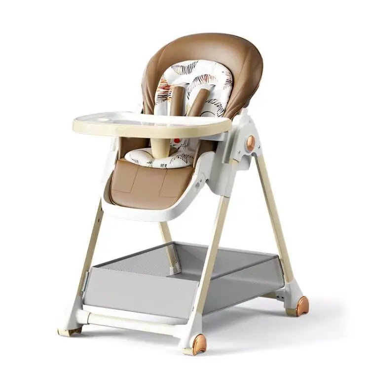 chaise haute repas marron