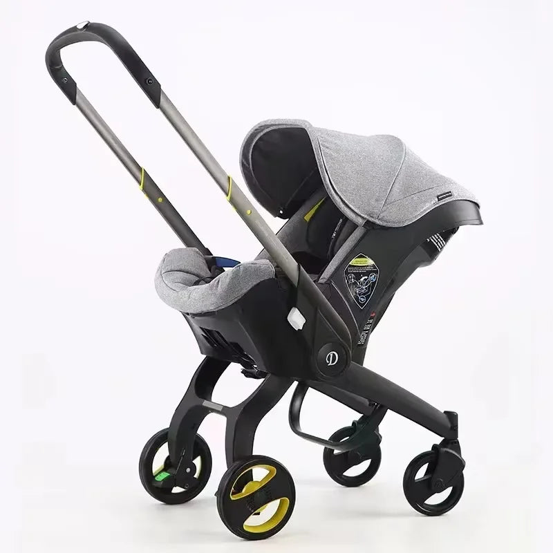 Poussette légère 4 en 1 pour bébé – Siège auto sécurisé, berceau, panier et chariot | KOZY