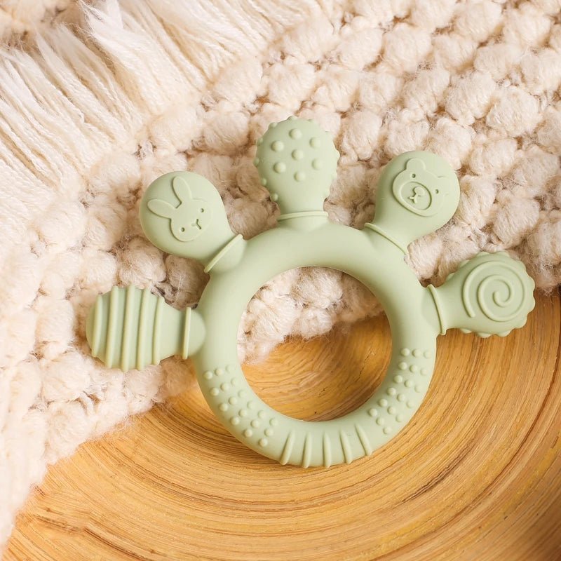 Anneau de Dentition en Silicone pour Bébé | Jouet Sensoriel Apaisant - Sans BPA - Baby Daisy