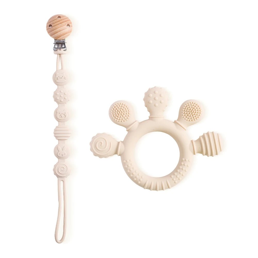 Anneau de Dentition en Silicone pour Bébé | Jouet Sensoriel Apaisant - Sans BPA - Baby Daisy
