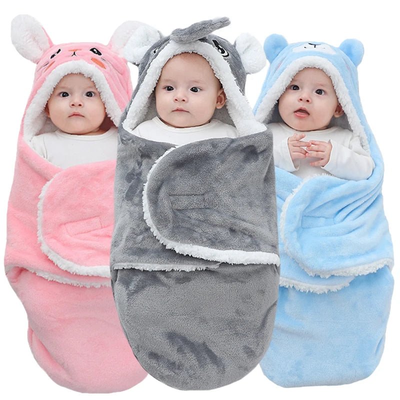 Sac de couchage bébé motifs animaux en flanelle