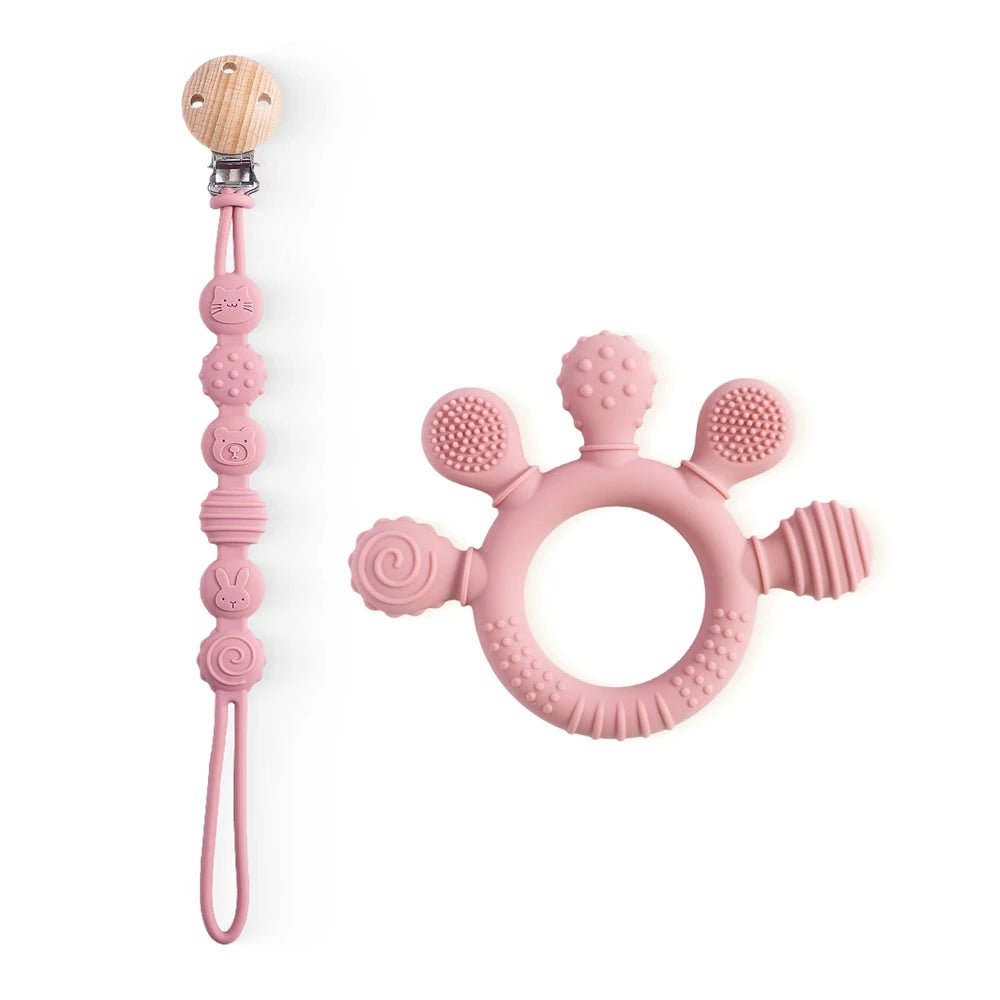 Anneau de Dentition en Silicone pour Bébé | Jouet Sensoriel Apaisant - Sans BPA - Baby Daisy