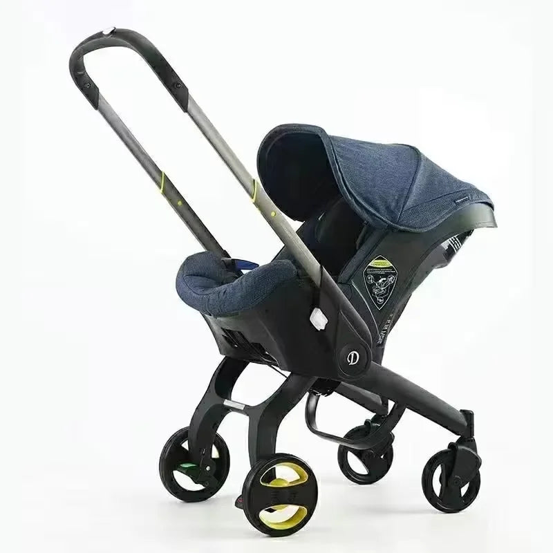 Poussette légère 4 en 1 pour bébé – Siège auto sécurisé, berceau, panier et chariot | KOZY