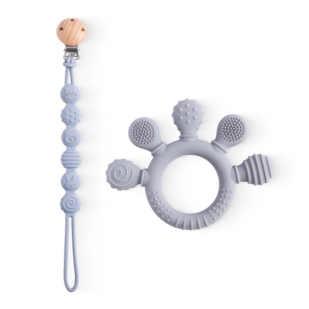 Anneau de Dentition en Silicone pour Bébé | Jouet Sensoriel Apaisant - Sans BPA - Baby Daisy