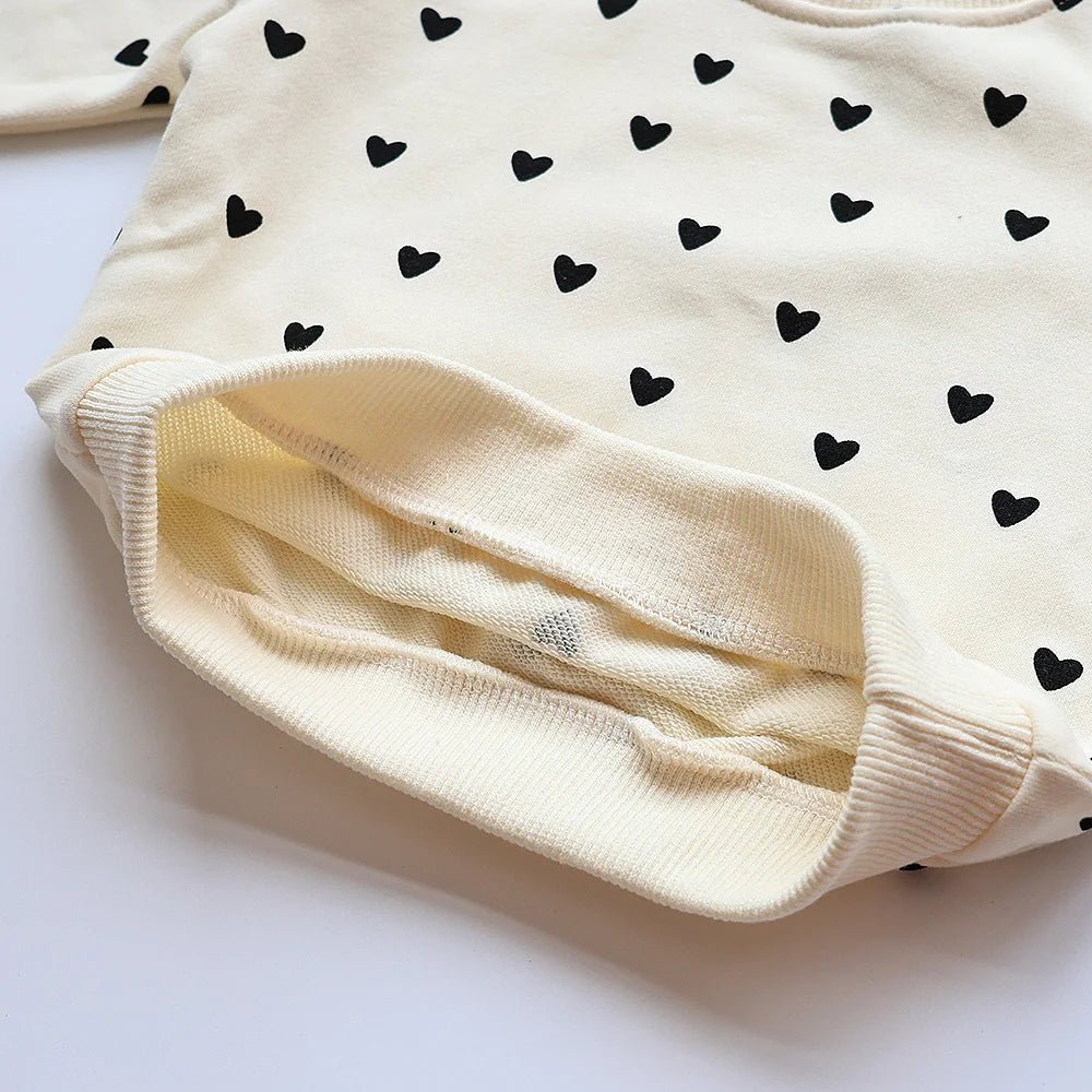 Tenue confortable bébé garçon 3-6 mois imprimé cœur hoodie coton