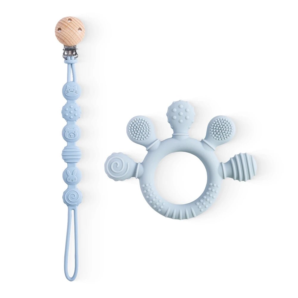 Anneau de Dentition en Silicone pour Bébé | Jouet Sensoriel Apaisant - Sans BPA - Baby Daisy