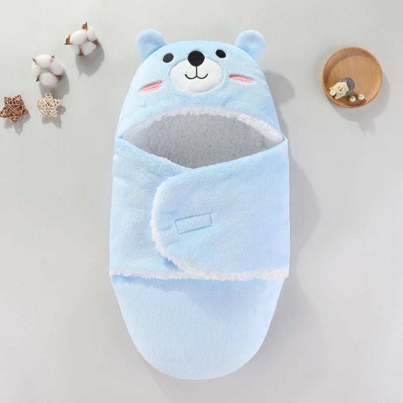 Sac de couchage bébé motif ourson en flanelle