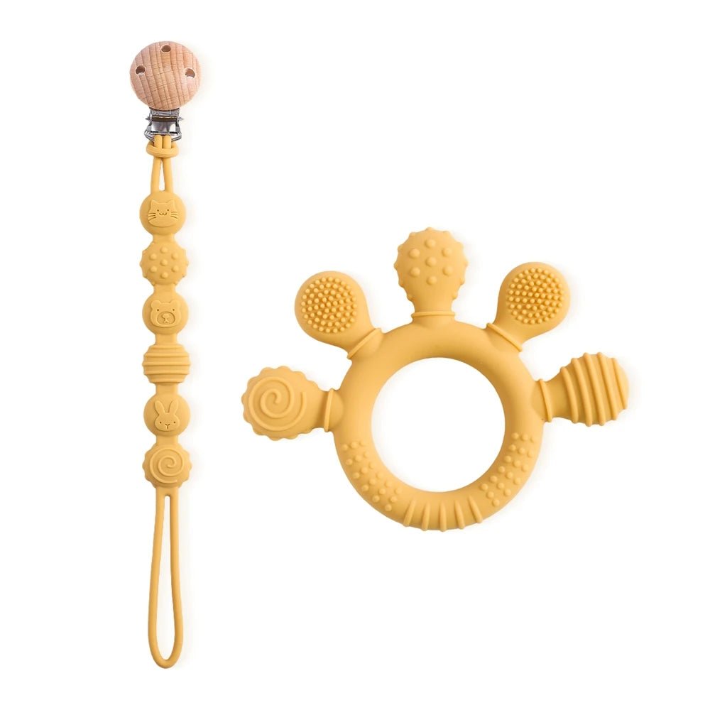 Anneau de Dentition en Silicone pour Bébé | Jouet Sensoriel Apaisant - Sans BPA - Baby Daisy