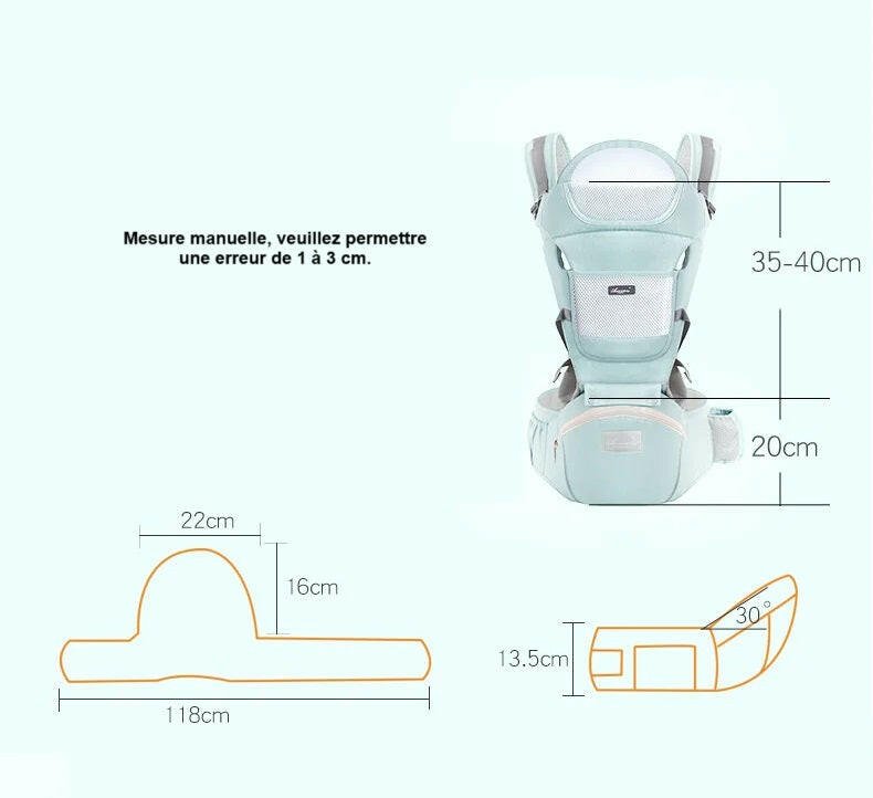 ERGO Porte-Bébé Ergonomique | Siège Hanches Ajustable pour Bébé - Baby Daisy