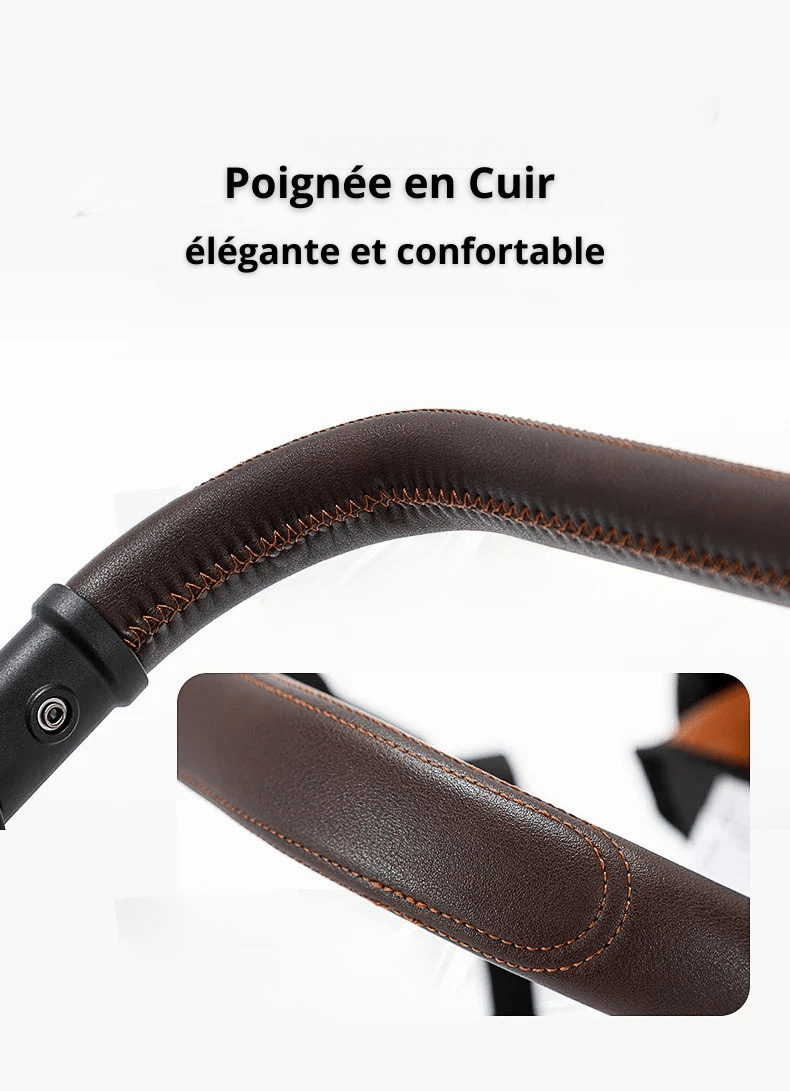 Poussette cuir