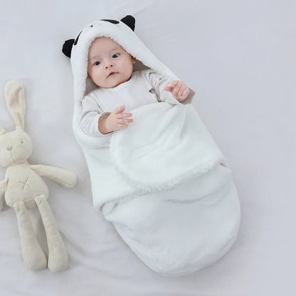 Couverture en flanelle pour bébé avec motif panda mignon