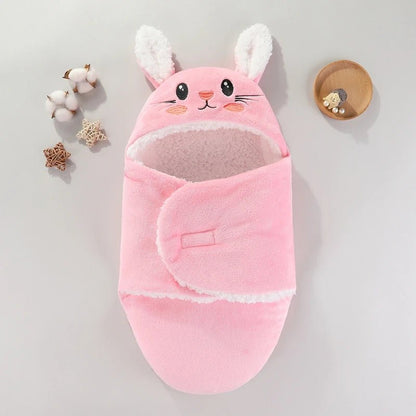 Sac de couchage bébé motif lapin en flanelle