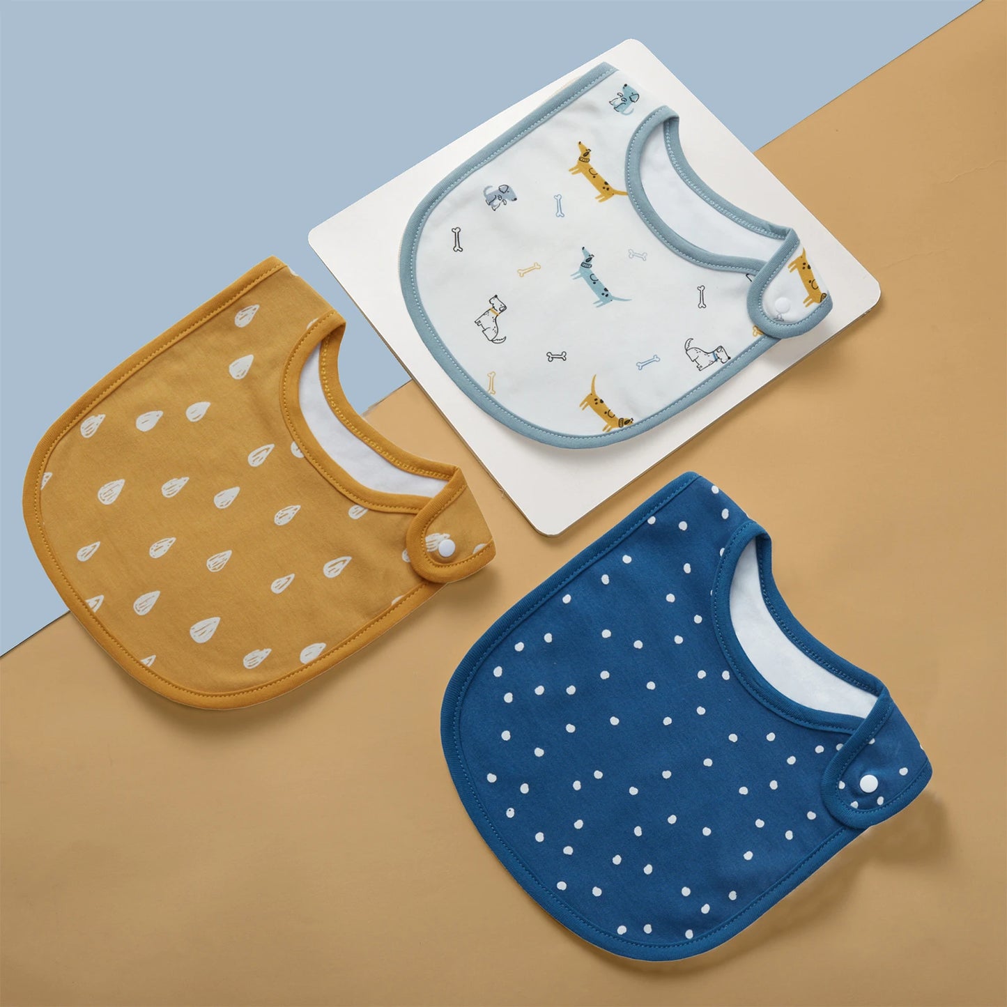 Set de 3 tablier en coton 100% pour bébé