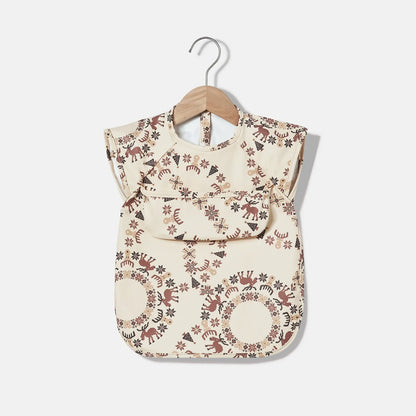 BIBFIT Bavoir Bébé Imperméable avec Poche - Baby Daisy
