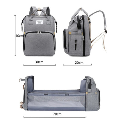 Sac à langer multifonctions gris