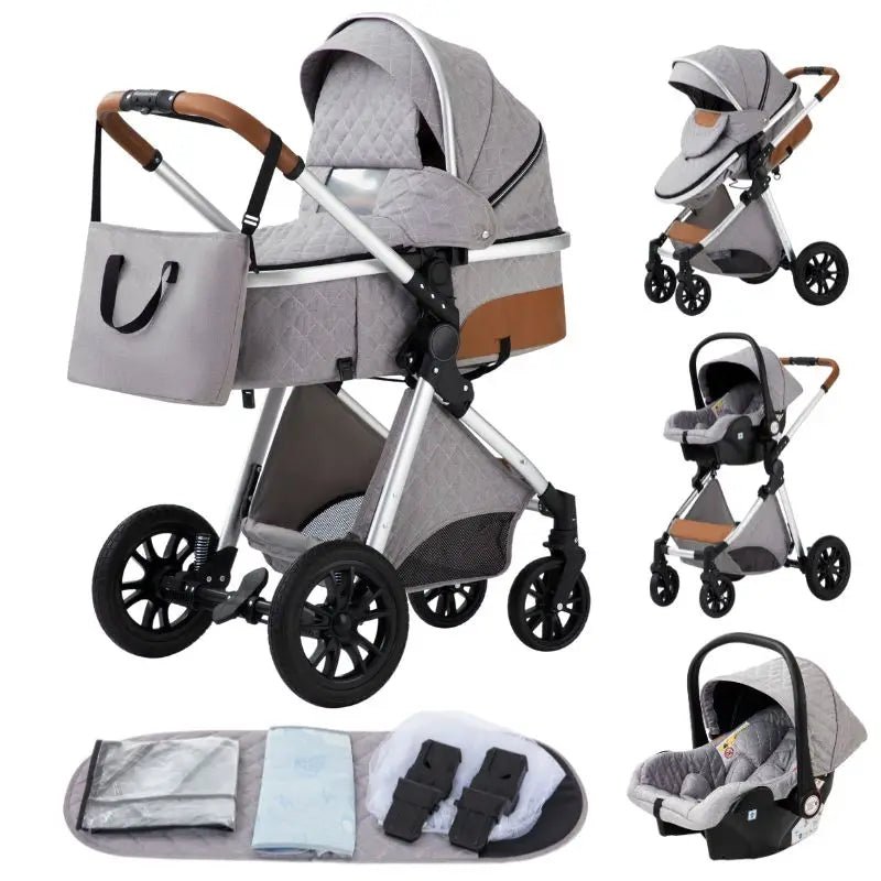 LUXE Poussette 3 en 1 pour Bébé | Multifonction de 0 à 3 ans - Baby Daisy