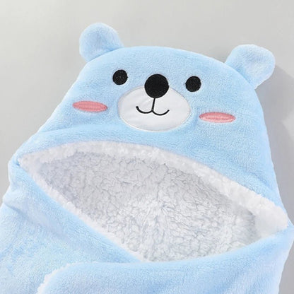 Sac de nuit en flanelle pour bébé ourson