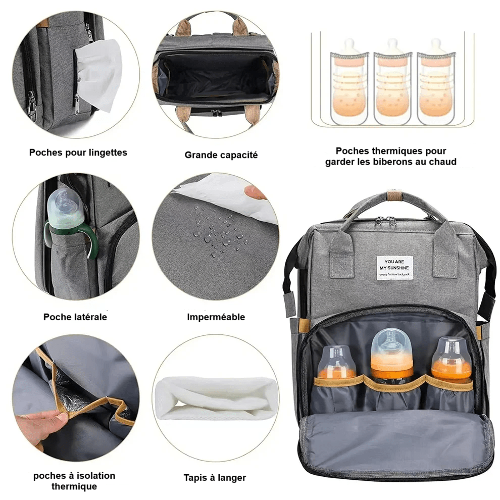 Sac à dos à langer bébé