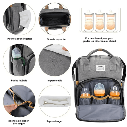 Sac à dos à langer bébé