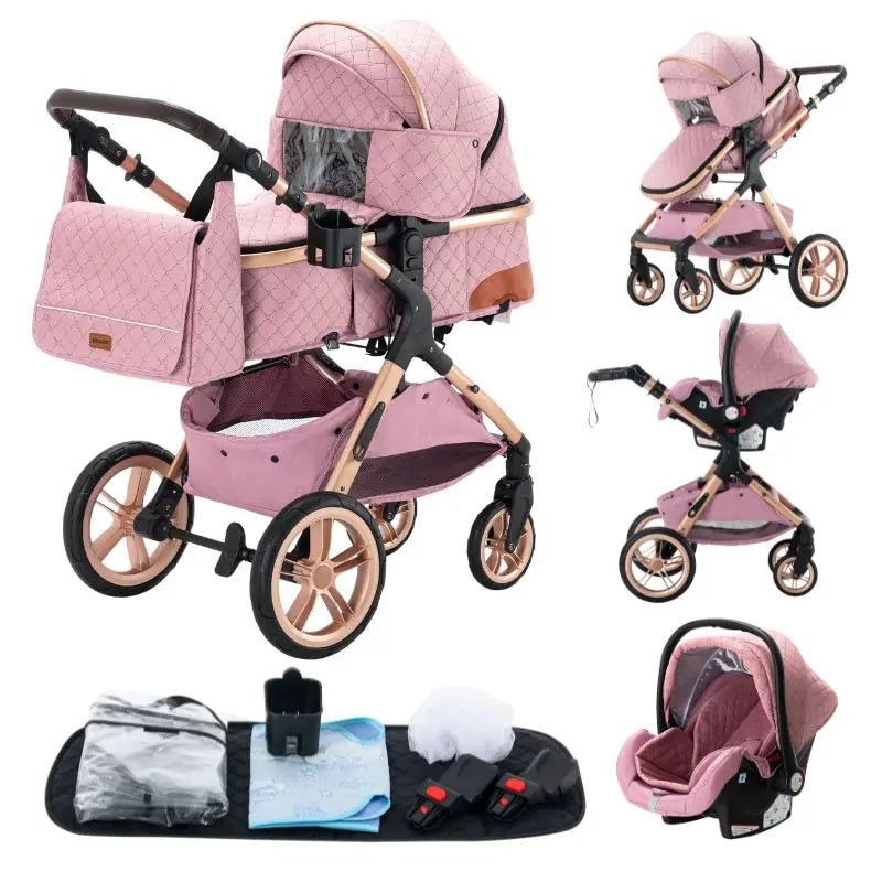 LUXE Poussette 3 en 1 pour Bébé | Multifonction de 0 à 3 ans - Baby Daisy