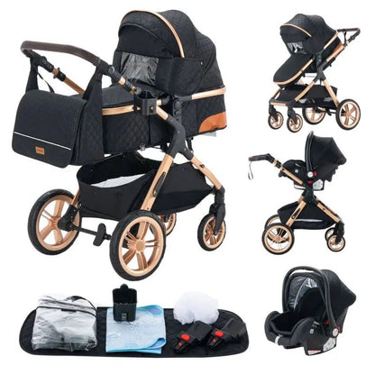 LUXE Poussette 3 en 1 pour Bébé | Multifonction de 0 à 3 ans - Baby Daisy