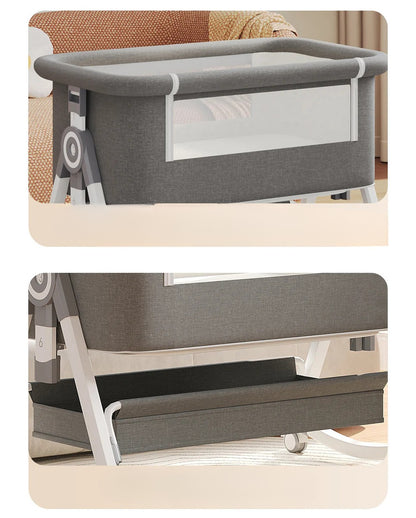 Berceau Portable et Pliable 3 en 1 pour Bébé avec Moustiquaire et Roues Rotatives